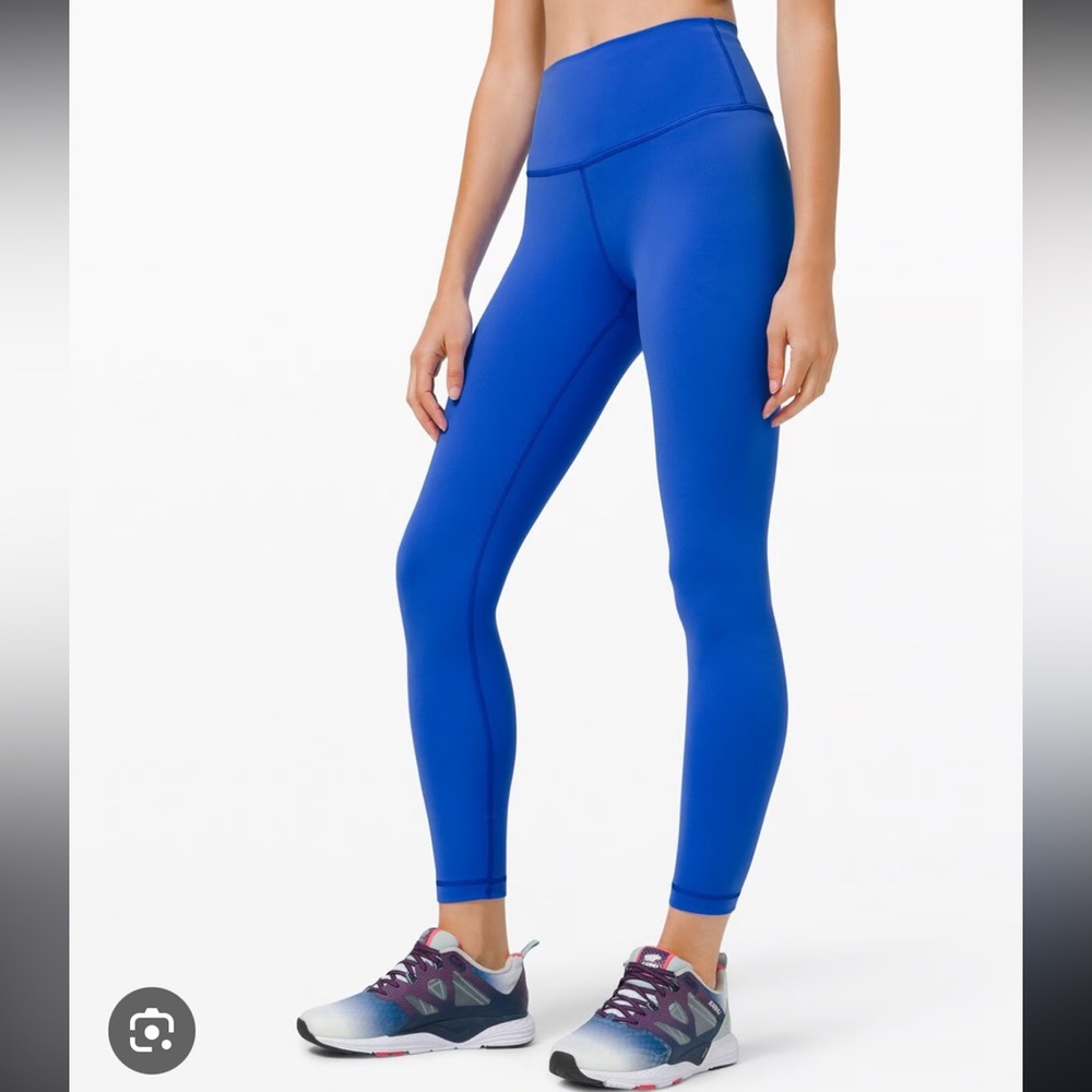 Lululemon wunder under leggings blue 7/8 ankle cropped size 4